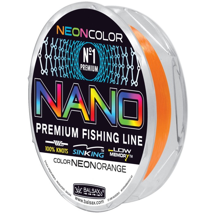 фото Леска balsax "nano neon orange" 150м 0,20 (6,0кг)