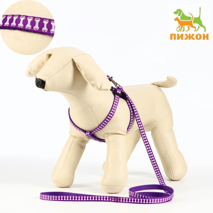 Комплект прошитый "Косточки", ширина 1 см, поводок 120 см, шлейка 23-35 см, фиолетовый
Комплект прошитый "Косточки", ширина 1 см, поводок 120 см, шлейка 23-35 см, фиолетовый