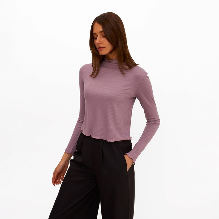 фото Водолазка женская minaku: basic line цвет лемезит, размер 48