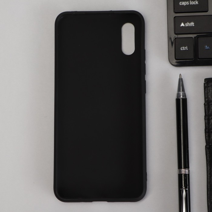 фото Чехол для xiaomi redmi 9a, силиконовый, матовый, черный