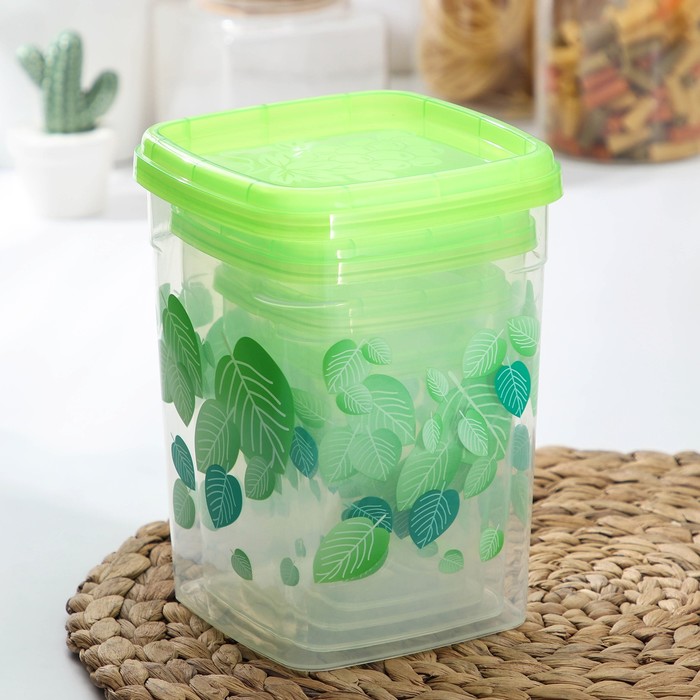 фото Набор банок для сыпучих «осень», 4 шт, 13×18,5 см, 11,5×16 см, 9×13 см, 7х10 см, с ложками, цвет микс