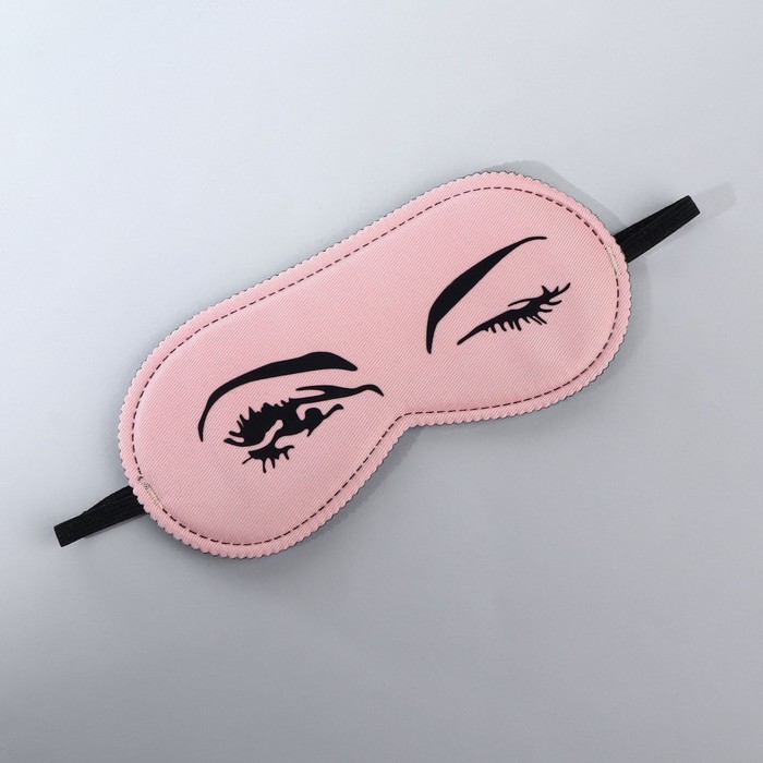 фото Маска для сна «кокетка», 19 × 8,5 см, резинка одинарная, цвет розовый onlitop
