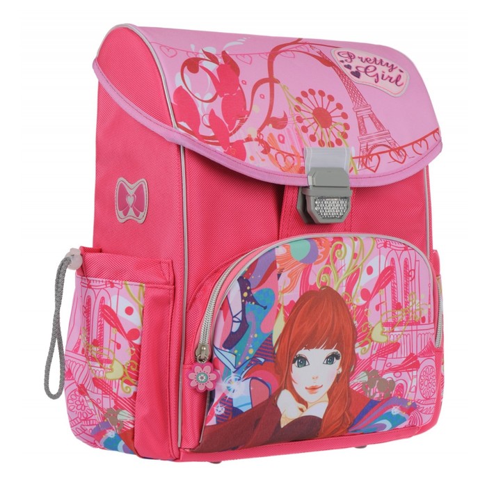 фото 5-947 рюкзак школьный, отдел на клапане, цвет розовый 38х28х14см alliance for kids