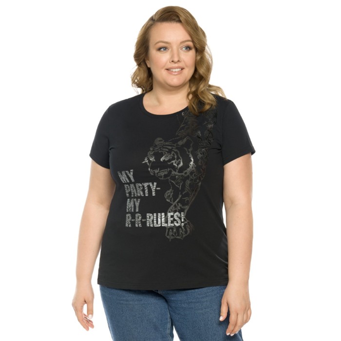 фото Футболка женская, размер xl, цвет чёрный pelican