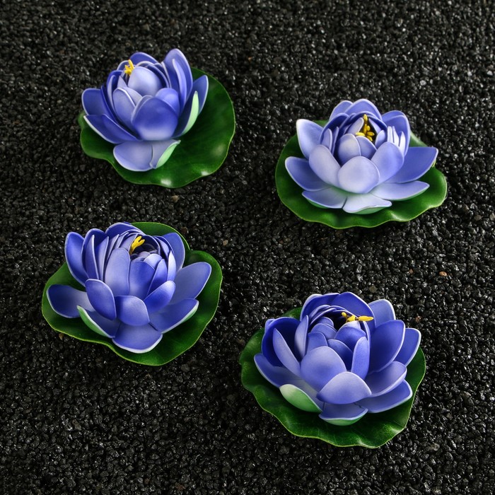 фото Набор растений аквариумных "лотосы", плавающие, 10,7 х 10.3 х 4,5 см, синий пижон аква