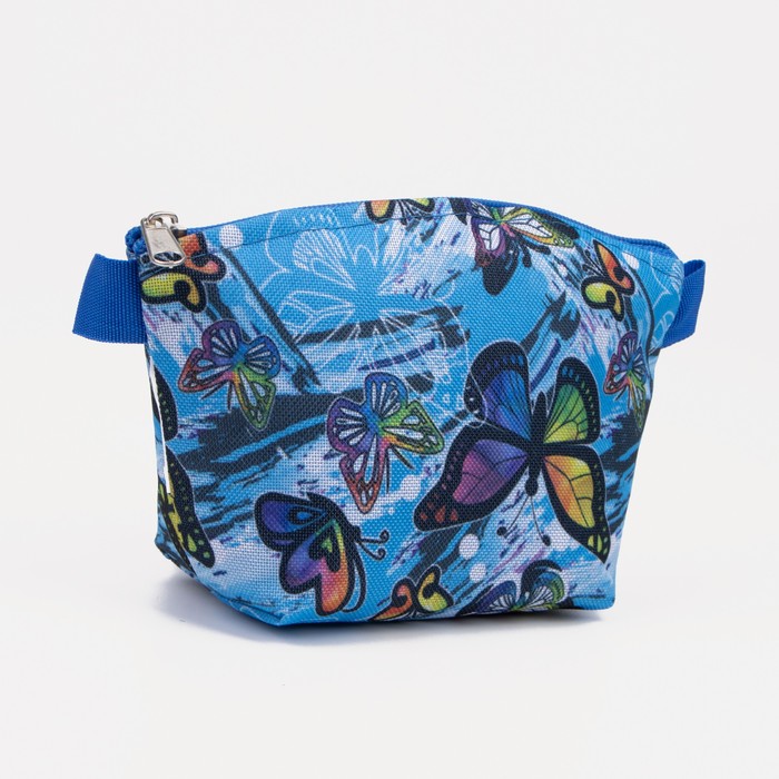 фото Косметичка, отдел на молнии, цвет синий