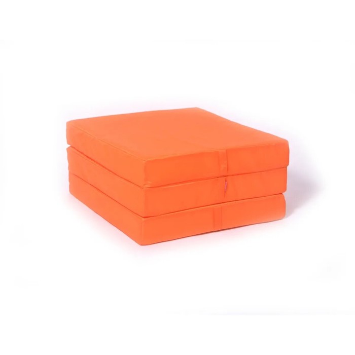 фото Пуф «мобильный матрас», размер 67x61x33 см, водоотталкивающая ткань, оранжевый wowpuff