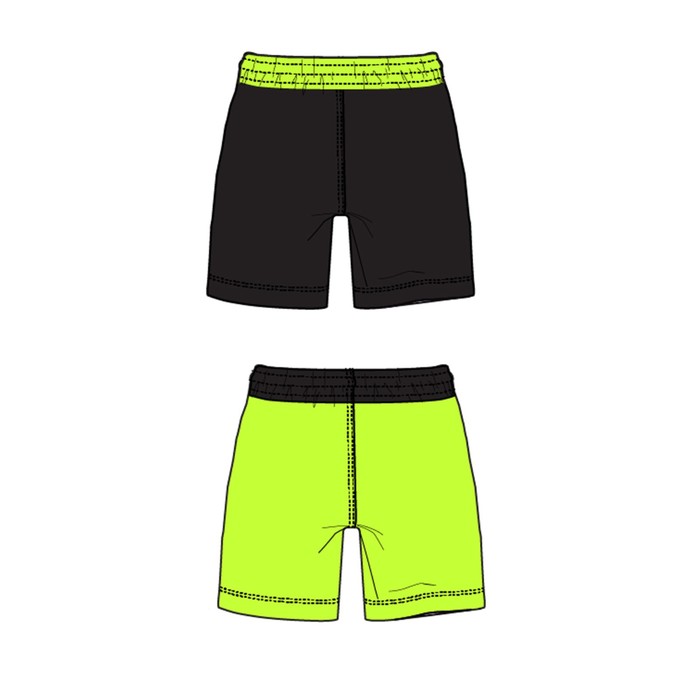 фото Шорты для мальчика, рост 176 см - 2 шт, цвет чёрный, светло-зелёный playtoday