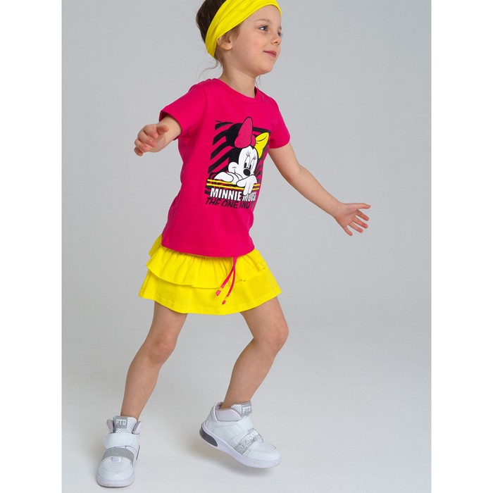 фото Юбка-шорты для девочки, рост 104 см, цвет жёлтый playtoday