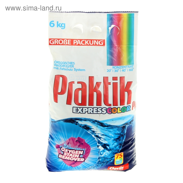 Стиральный порошок Praktik ExpressColor, универсальный, 6 кг
Стиральный порошок Praktik ExpressColor, универсальный, 6 кг