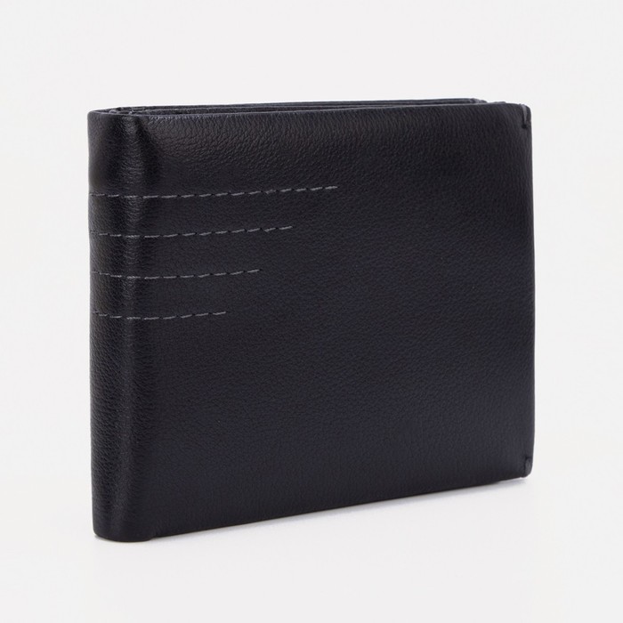 фото Портмоне муж (208), 11,5*2,5*9 см, 2 отд+зажим, д/карт, д/монет, на магните, черный