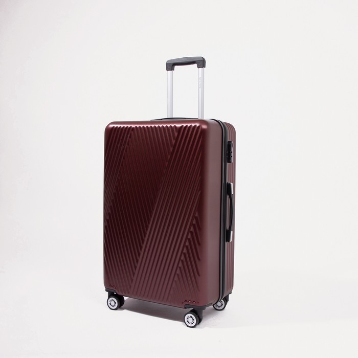 фото Чемодан большой 28", отдел на молнии, кодовый замок, цвет бордовый