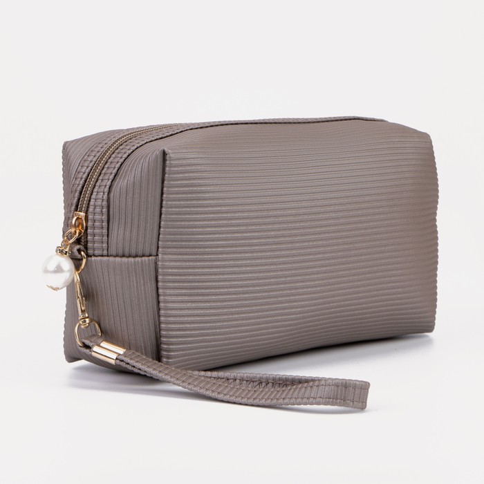 фото Косметичка дор l-1147, 19*9*10, отд на молнии, с ручкой, коричневый