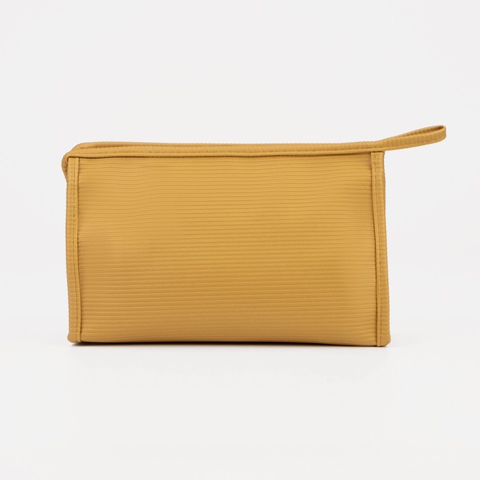 фото Косметичка на молнии, цвет горчичный