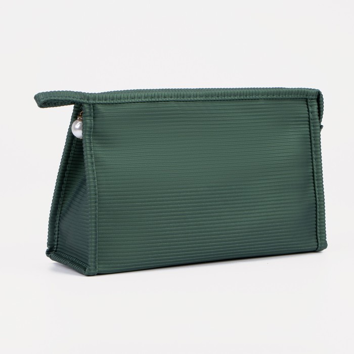 фото Косметичка на молнии, цвет зелёный