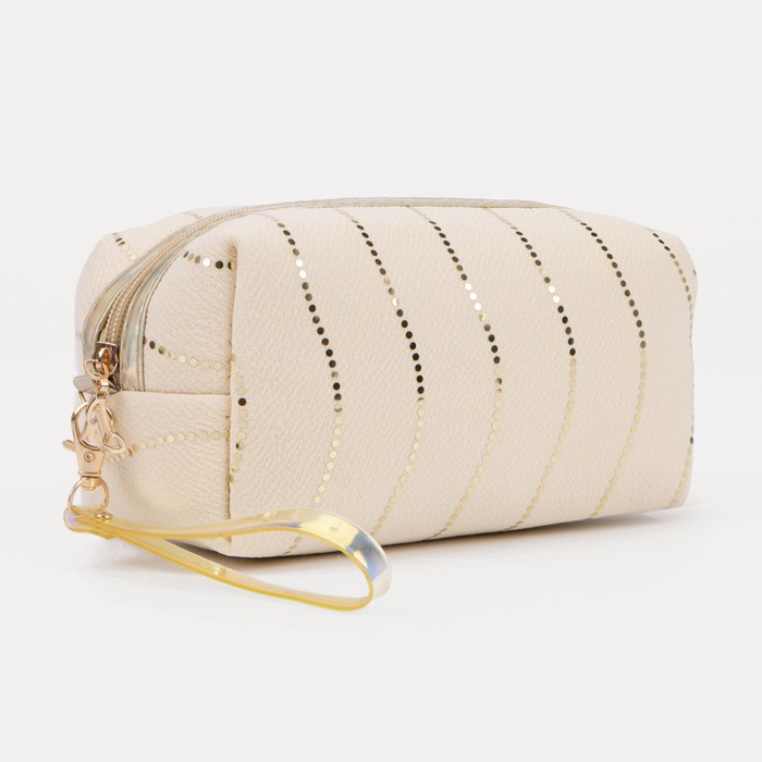 фото Косметичка дор l-12058-54, 19*9*10, отд на молнии, с ручкой, беж