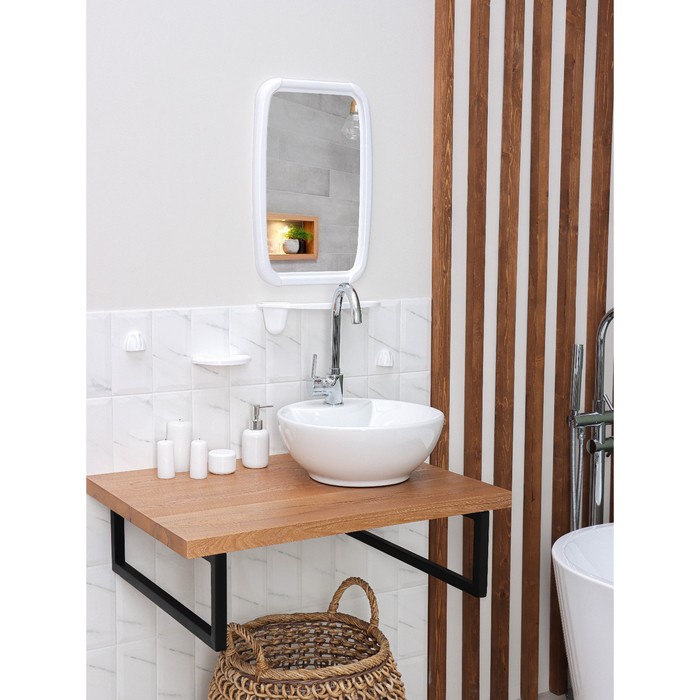 фото Набор для ванной комнаты optima, цвет белый berossi
