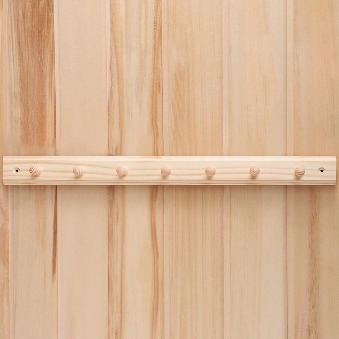 Вешалка горизонтальная 7 крючков, сосна
Вешалка горизонтальная 7 крючков, сосна