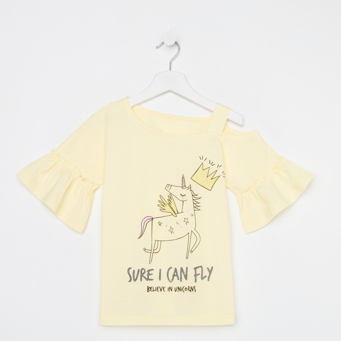 фото Футболка для девочки, цвет желтый, рост 122 luneva