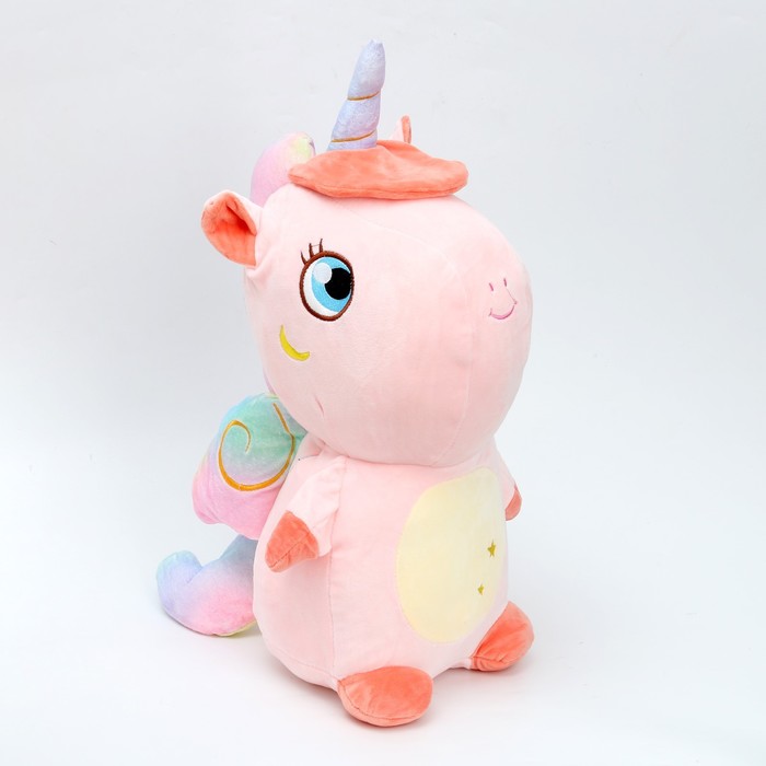 фото Мягкая игрушка «единорог», с пледом, цвет розовый