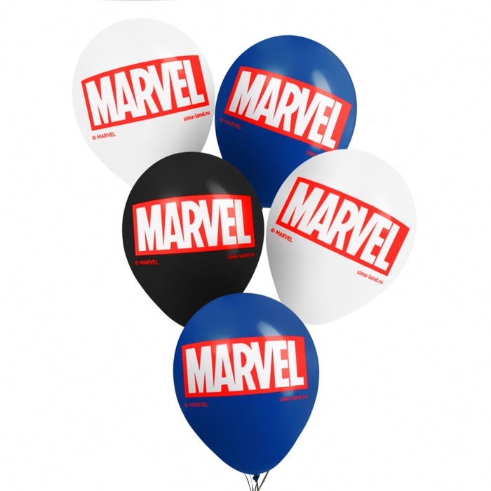 фото Воздушные шары цветные "marvel", мстители, 12 дюйм (набор 50 шт)