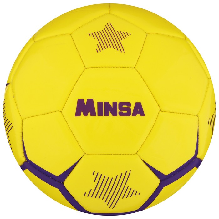 фото Мяч футбольный minsa, pu, машинная сшивка, 32 панели, размер 5, 365 г