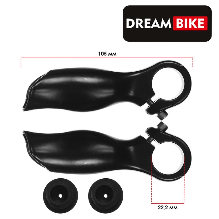 фото Рога на руль dream bike, алюминиевые, цвет чёрный