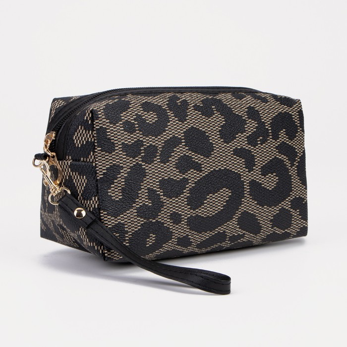 фото Косметичка дорожная, отдел на молнии, цвет чёрный