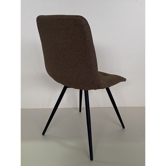 фото Стул «фред», опоры конус металл чёрный, рогожка, цвет savana chocolate риал