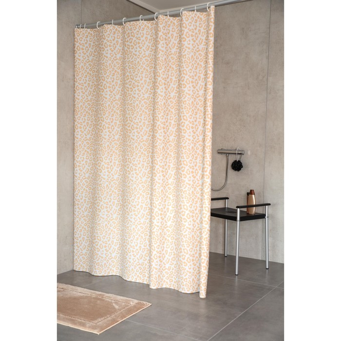 фото Штора для ванных комнат pardo бежевый 180х200 см ridder