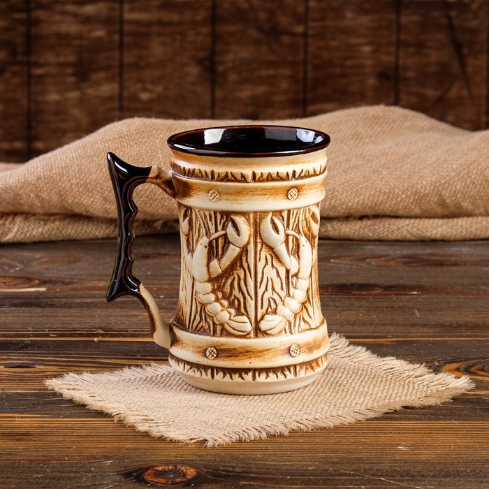 Пивная кружка "Раки", под шамот, 0.7 л
Пивная кружка "Раки", под шамот, 0.7 л