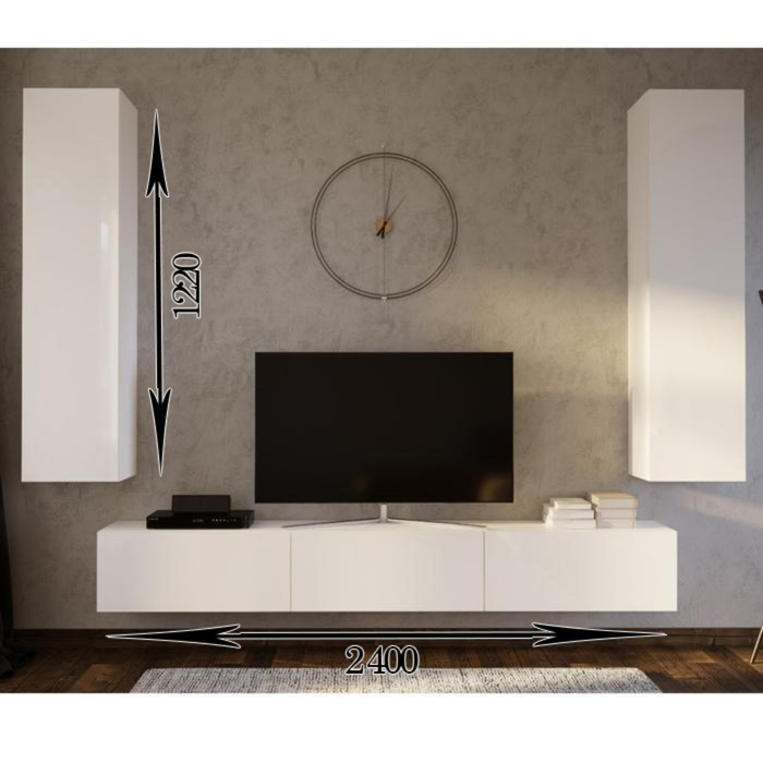 Гостиная подвесная Флорис 2, Белый глянец/Белый
Гостиная подвесная Флорис 2, Белый глянец/Белый