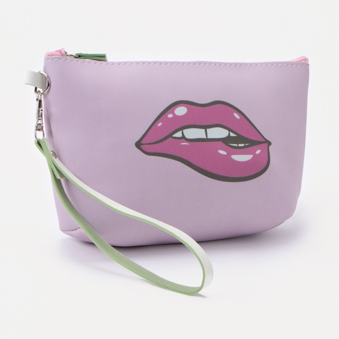 фото Косметичка на молнии, цвет розовый