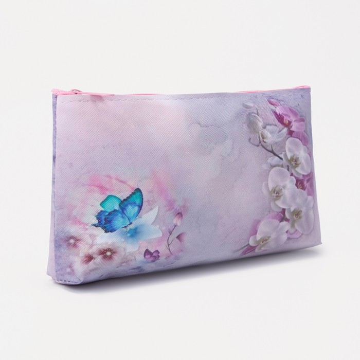 фото Косметичка простая бабочка,18*2*10см, отдел на молнии