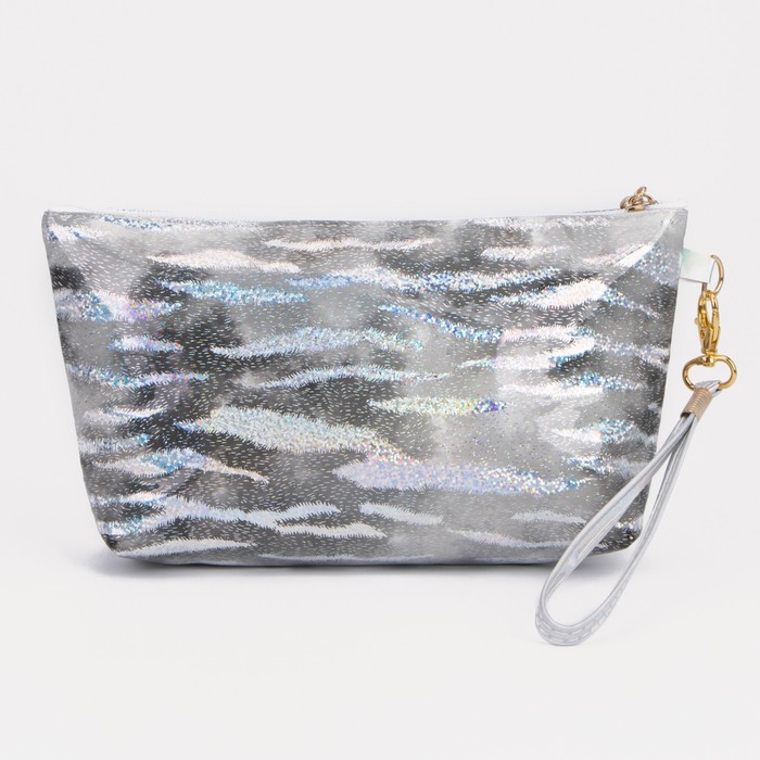 фото Косметичка на молнии, цвет серый