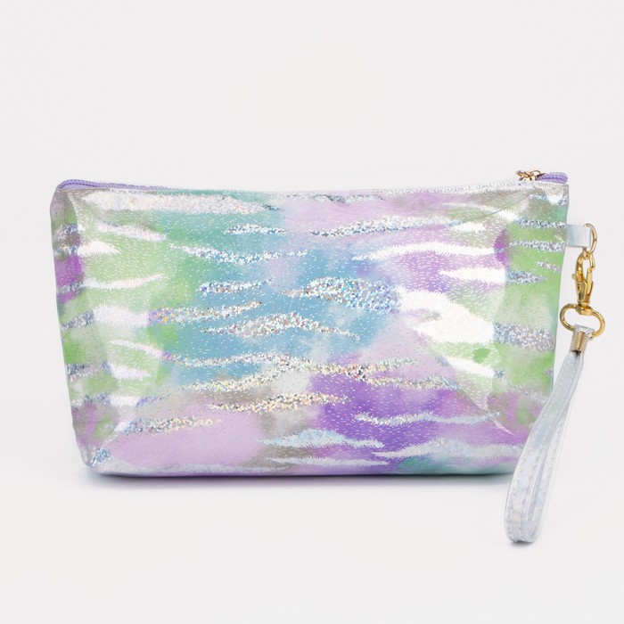 фото Косметичка на молнии, цвет сине-фиолетовый