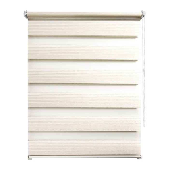 фото Рулонная штора день-ночь «люрекс», 50х160 см, цвет сливочный уют