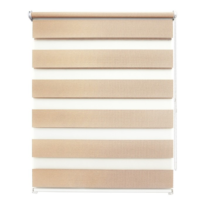 фото Рулонная штора день-ночь «сальса», 70х160 см, цвет бежевый уют