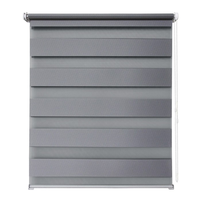 фото Рулонная штора день-ночь «тиссура», 80х160 см, цвет серебро уют