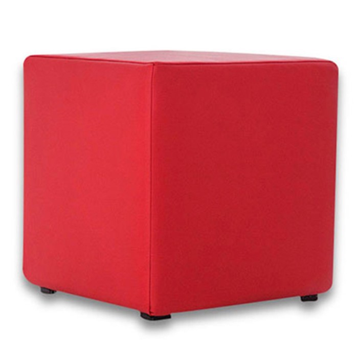 Пуфик «Валенсия», экокожа, цвет красный 
Пуфик «Валенсия», экокожа, цвет красный