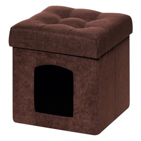 Пуфик для животных, складной, велюр, цвет коричневый
Пуфик для животных, складной, велюр, цвет коричневый