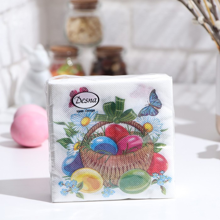 фото Салфетки бумажные " desna design" пасхальная корзина, 40 листов