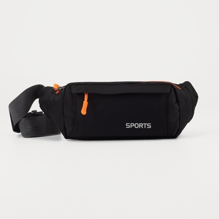 фото Сумка поясная sports. 29*8*8. отд на молнии, н/карман, черный