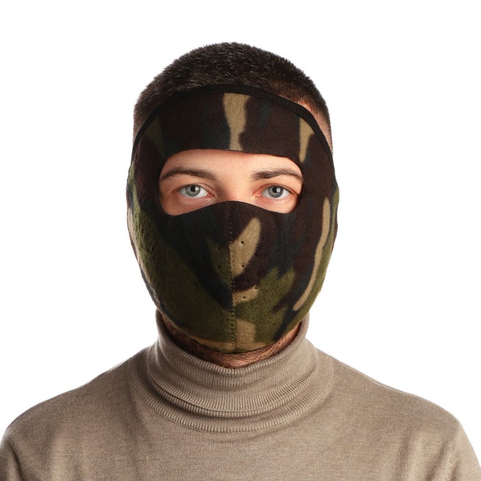 фото Ветрозащитная маска на липучке, размер универсальный на липучке, комуфляжная