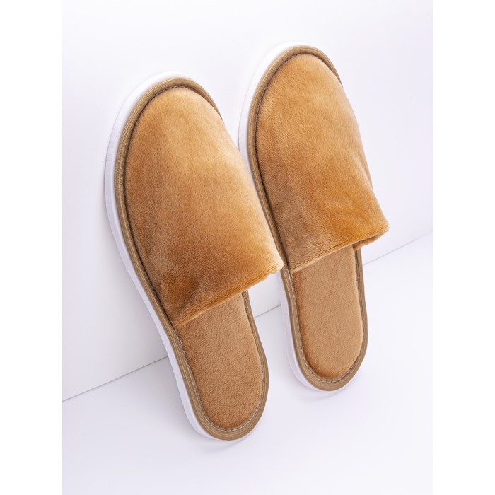 фото Тапочки женские amaro home , размер 36-38, цвет песочный amarohome