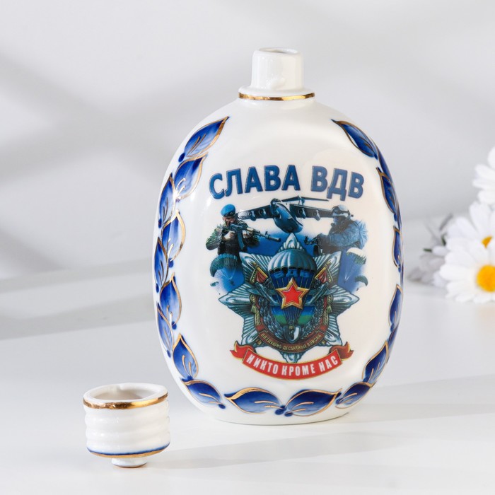 фото Штоф "фляжка. вдв", v=0,5л, h=17.5 см, авт.петров в.