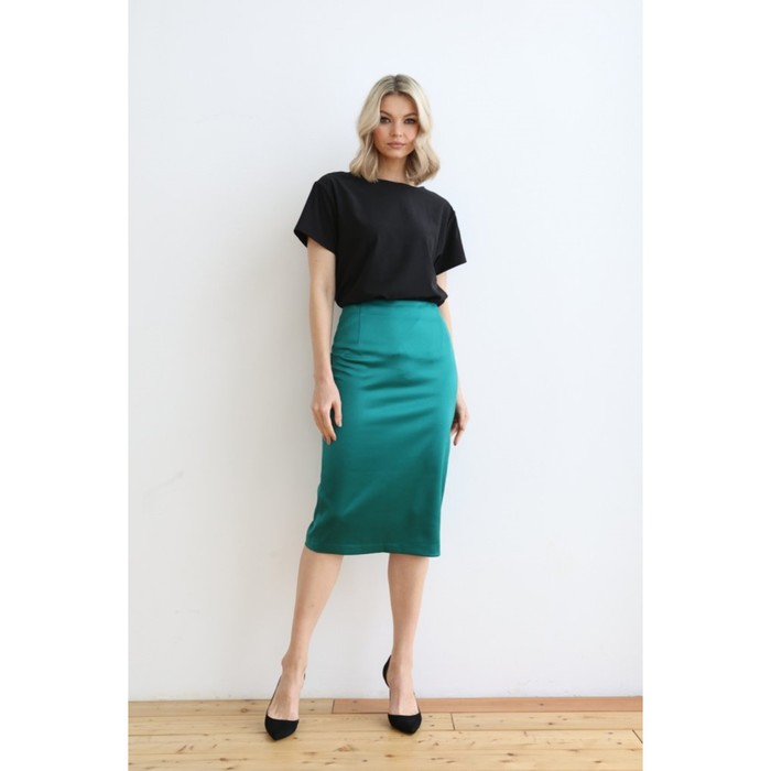 фото Юбка-футляр из атласа, размер 46 looklikecat