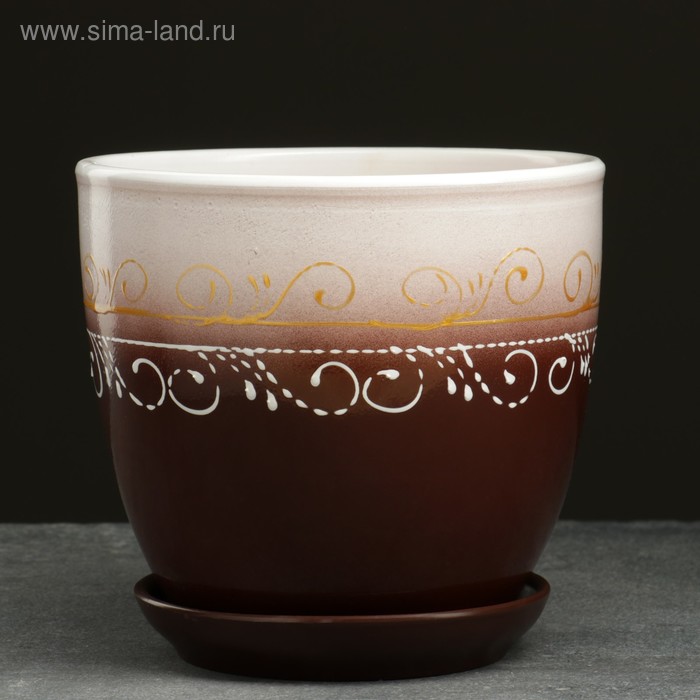 Горшок цветочный Лилия 2,5л с подставкой
Горшок цветочный Лилия 2,5л с подставкой