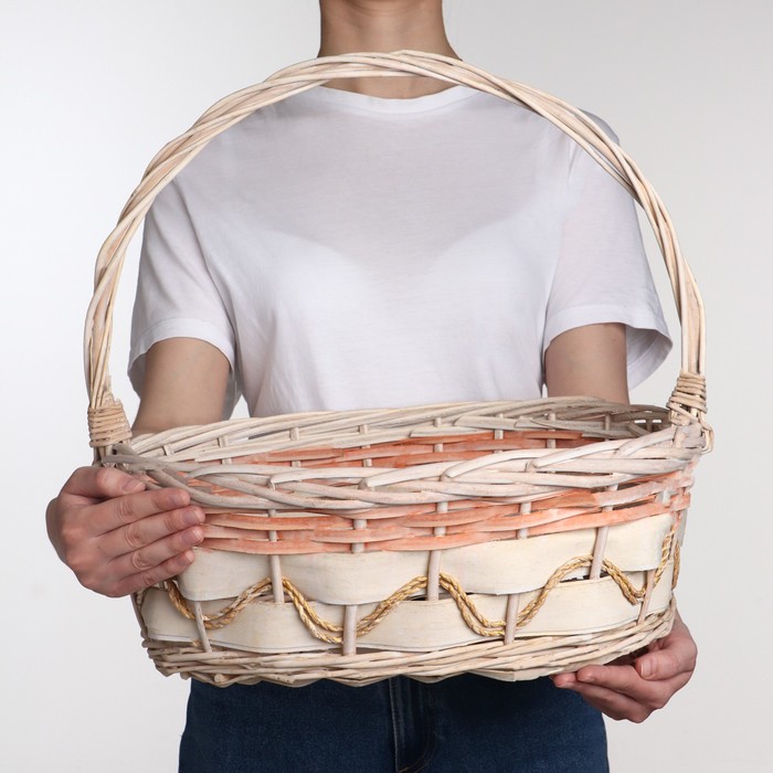 фото Корзина плетеная, 39х33х14/37 см, лоза