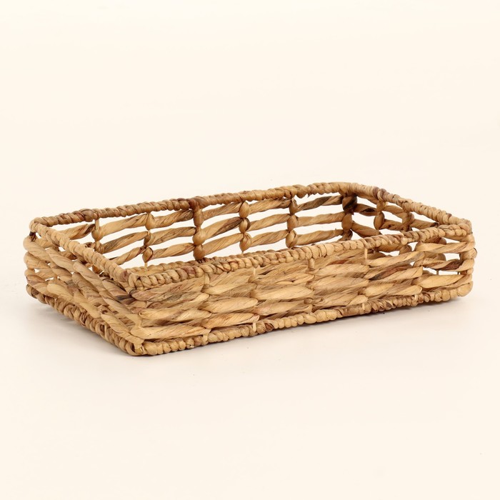 фото Корзина плетеная 43х25х8 см, камыш